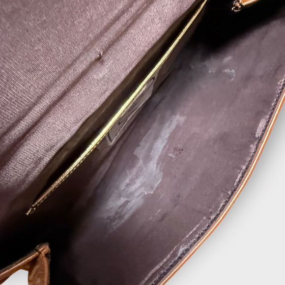 Vintage 1970s Pierre Cardin Paris Brown Leather Handbag / Shoulder Bag - Picture 5 of 7